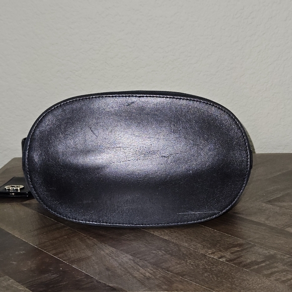 Escada Black Canvas FRINGE Leather Trim Shoulder Bag Interior Snap Closure Inter - Picture 11 of 16